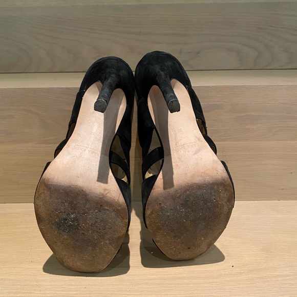 Zara black suede heeled sandal size EU37 (US6.5) - Picture 5 of 5